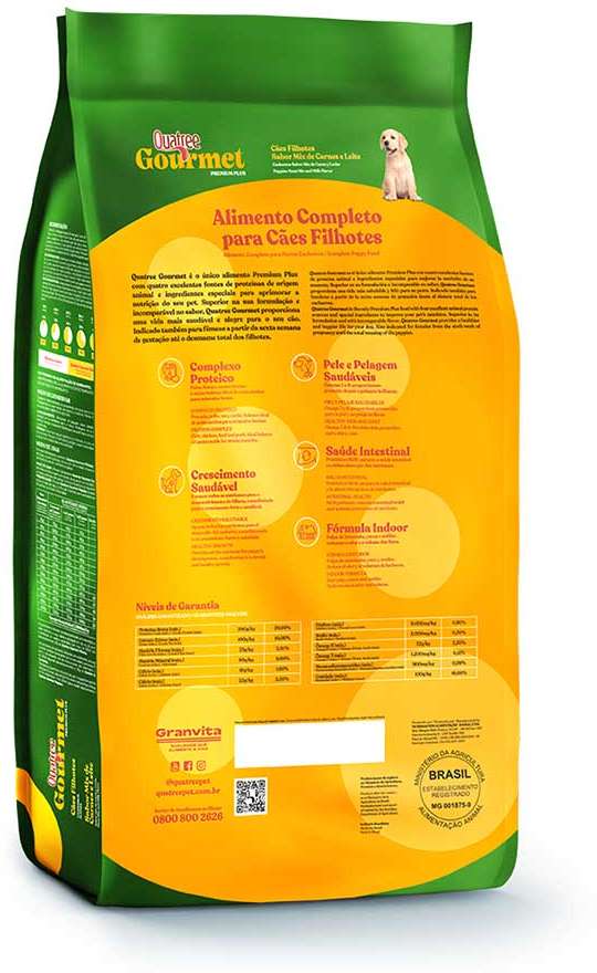 Ração Seca Quatree Gourmet Cães Filhotes - 10,1Kg