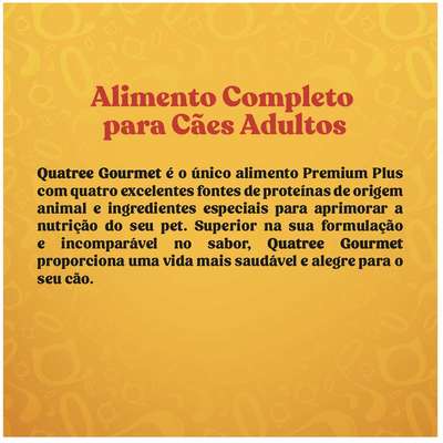 Ração Seca Quatree Gourmet Sem Corantes Cães Adultos Raças Médias e Grandes