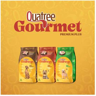 Ração Seca Quatree Gourmet Sem Corantes Cães Adultos Raças Médias e Grandes