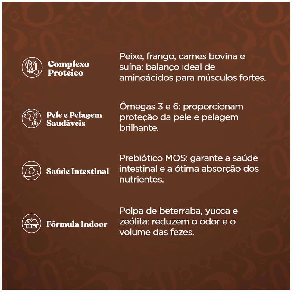 Ração Seca Quatree Gourmet Sem Corantes Cães Adultos Raças Médias e Grandes - 15Kg