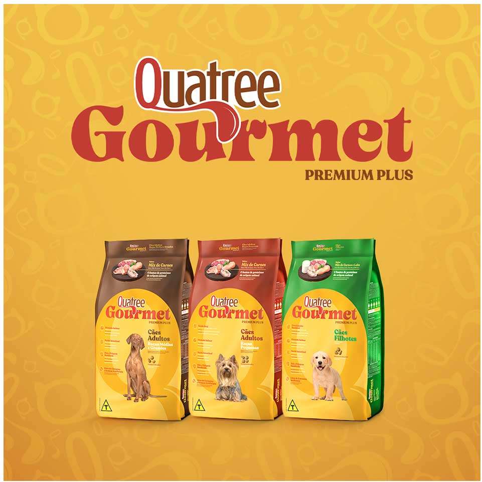 Ração Seca Quatree Gourmet Cães Adultos Raças Pequenas - 10,1Kg