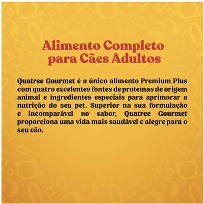 Ração Seca Quatree Gourmet Cães Adultos Raças Pequenas