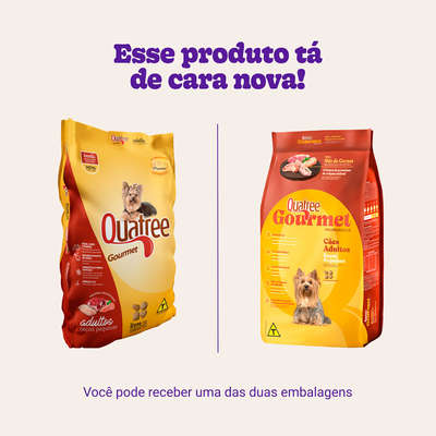Ração Seca Quatree Gourmet Cães Adultos Raças Pequenas