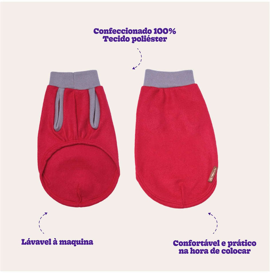 Blusa Básica Soft Vermelho - Tam. 03