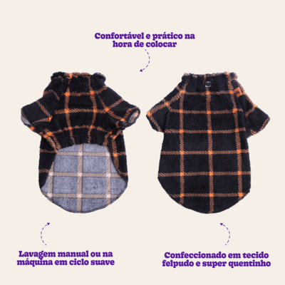 Agasalho Pickorruchos Fleece Xadrez