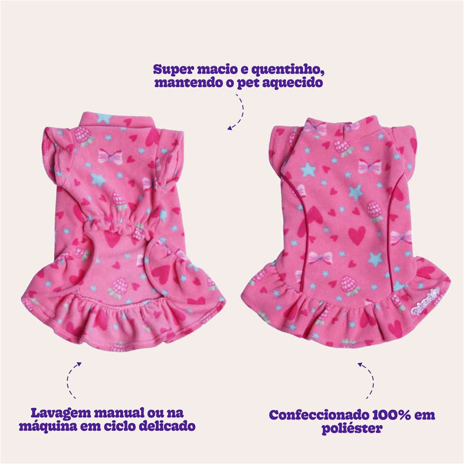 Vestido Pickorruchos Soft Pink - Tam. 03