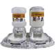 Kit Comedouro e Bebedouro Automático Truqys Pet Com Galão Carrara para Cães e Gatos