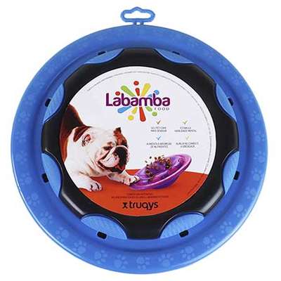 Comedouro Interativo Truqys Pet Labamba Food Eco Azul para Cães