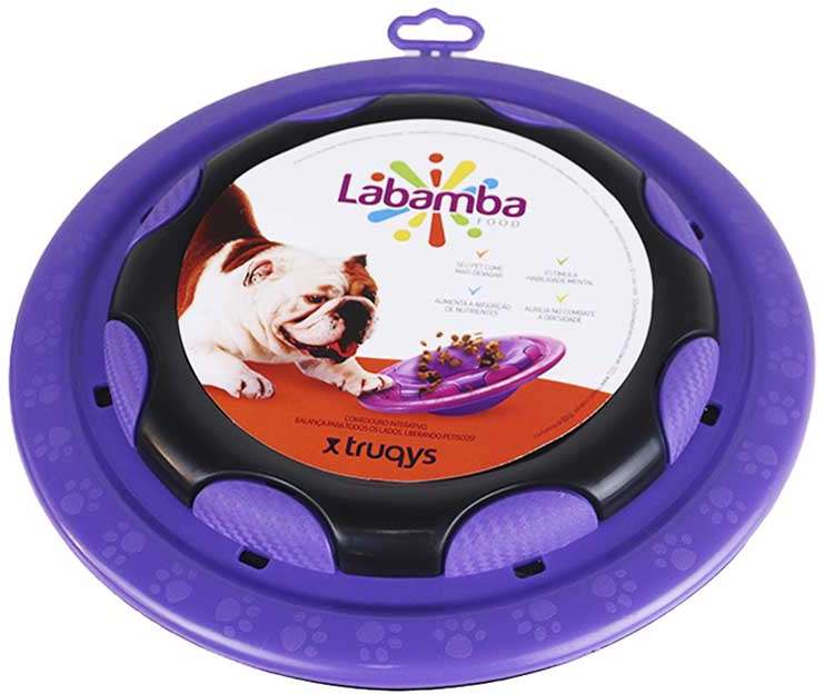 Comedouro Interativo Truqys Pet Labamba Food Eco Lilás para Cães - Tam. Único
