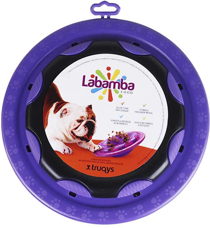 Comedouro Interativo Truqys Pet Labamba Food Eco Lilás para Cães - Tam. Único