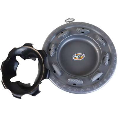 Comedouro Interativo Truqys Pet Labamba Food Eco Prata para Cães