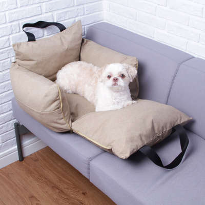 Bolsa de Transporte Pacco Puppy Canguu Ecotec Bege Impermeável