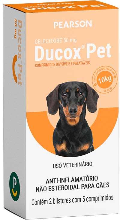 Anti-inflamatório Pearson Ducox Pet 50 mg para Cães - 10 Comprimidos