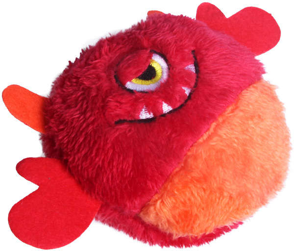 Brinquedo Pelúcia Kroco Monstrinho Vermelho para Cães - Tam. Único