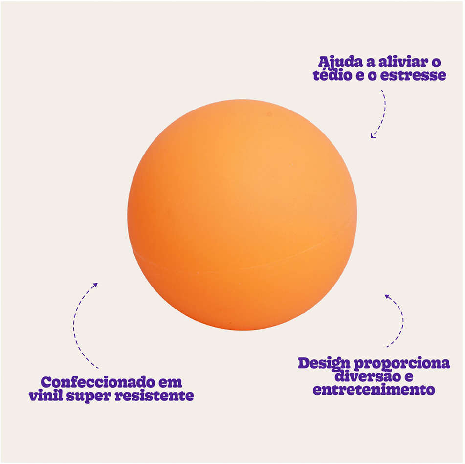 Bolinha Cores Neon Kroco Laranja para Cães - Tam. Único