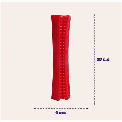Brinquedo Mordedor Kroco Escova Vermelho para Cães