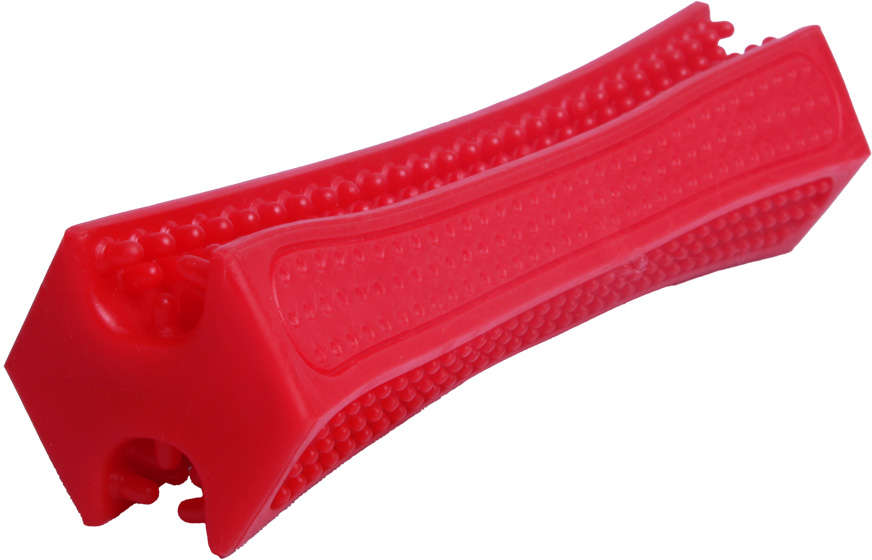 Brinquedo Mordedor Kroco Escova Vermelho para Cães - Tam. Único
