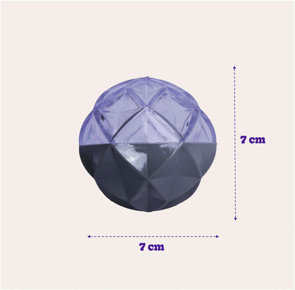 Bola Diamante Kroco Cinza para Cães - Tam. Único