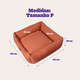 Cama Meau Quadrada Conforto Terracota
