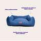Cama Meau Quadrada Conforto Azul
