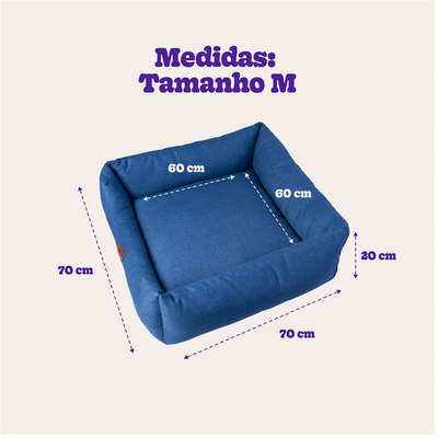 Cama Meau Quadrada Conforto Azul