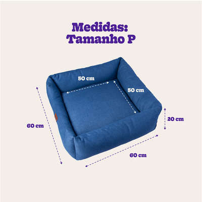 Cama Meau Quadrada Conforto Azul