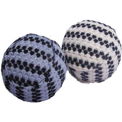 Brinquedo Bolinha Kroco com Catnip Branco e Cinza para Gatos