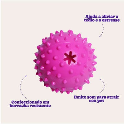 Mordedor Spike Kroco Rosa para Cães