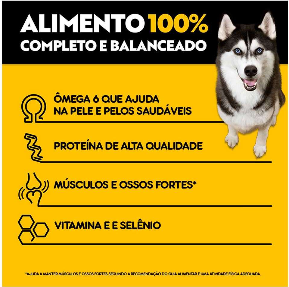 Ração Úmida Pedigree High Protein Sachê Porco e Carne Ao Molho para Cães Adultos - 85 g
