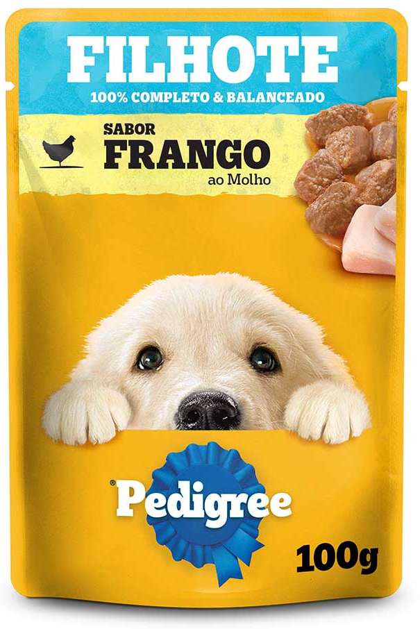 Ração Úmida Pedigree Sachê Frango ao Molho para Cães Filhotes - 100 g