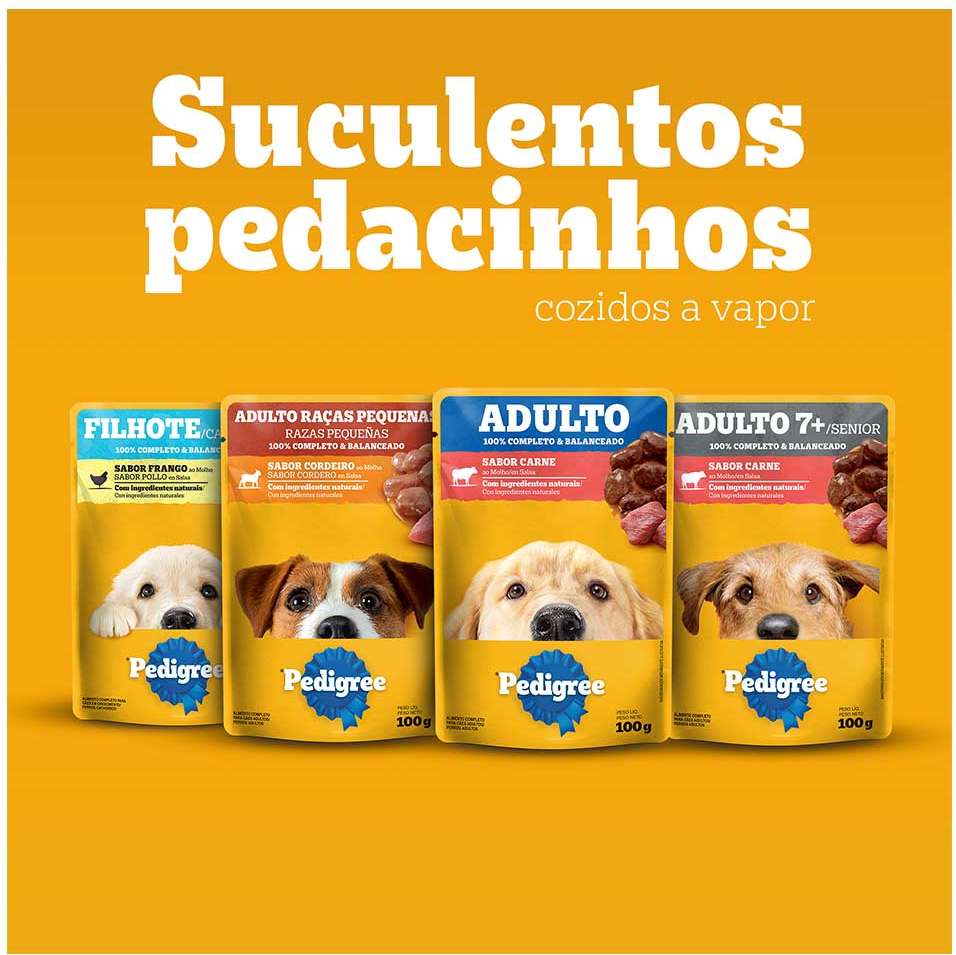 Ração Úmida Pedigree Sachê Carne ao Molho para Cães Filhotes - 100 g