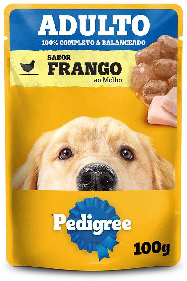 Ração Úmida Pedigree Sachê Frango ao Molho para Cães Adultos - 100 g