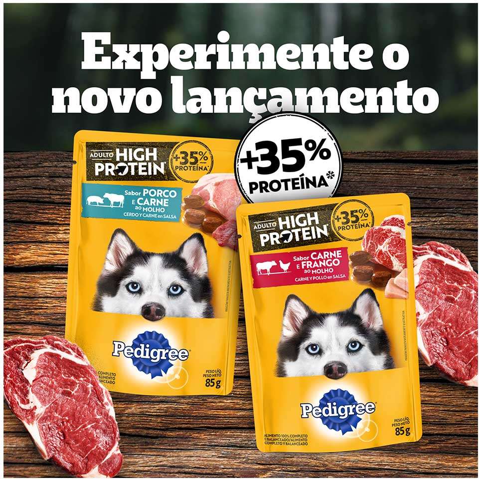 Ração Úmida Pedigree Sachê Carne ao Molho para Cães Adultos - 100 g