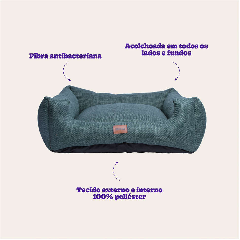Cama Meau Quadrada Conforto Verde - Tam. P