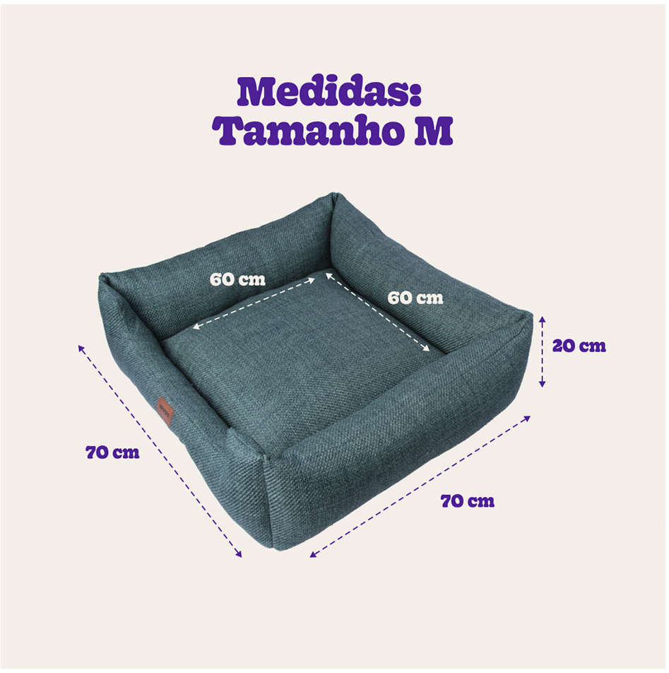 Cama Meau Quadrada Conforto Verde - Tam. M