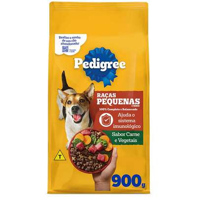 Ração Seca Pedigree Carne e Vegetais para Cães Adultos Raças Pequenas e Minis