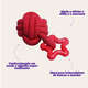 Brinquedo Bola com Mordedor Kroco Vermelho para Cães