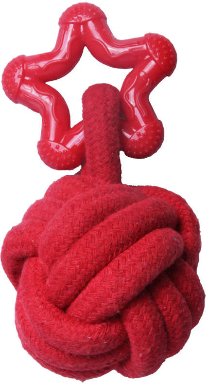 Brinquedo Bola com Mordedor Kroco Vermelho para Cães - Tam. Único