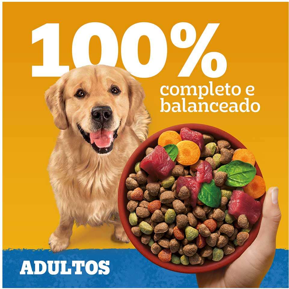 Ração Seca Pedigree Carne e Vegetais para Cães Adultos Raças Médias e Grandes - 7Kg