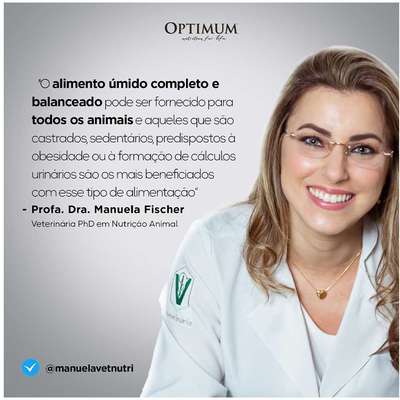 Ração Úmida Optimum Sachê para Gatos Adultos Castrados Sabor Carne