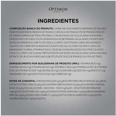 Ração Úmida Optimum Sachê para Gatos Adultos Castrados Sabor Salmão