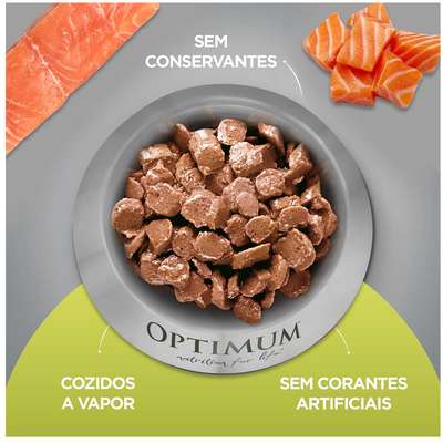 Ração Úmida Optimum Sachê para Gatos Adultos Sabor Salmão