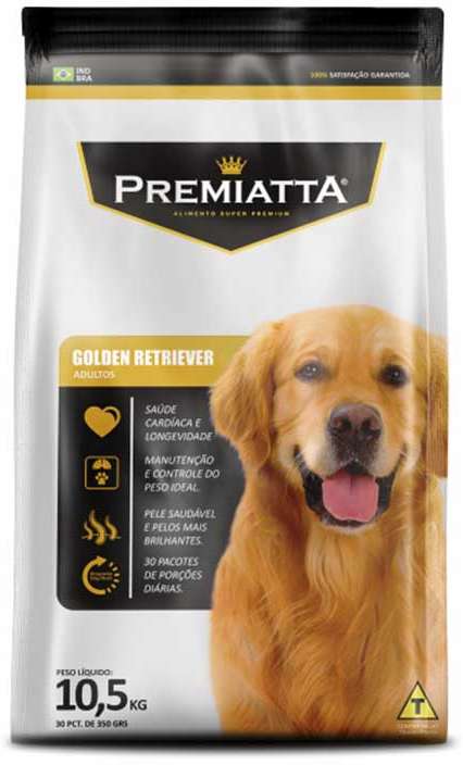 Ração Premiatta Golden Retriever Adultos - 10,5Kg