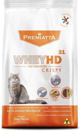 Ração Premiatta HD Alta Digestibilidade Crispy para Gatos Castrados - 3Kg