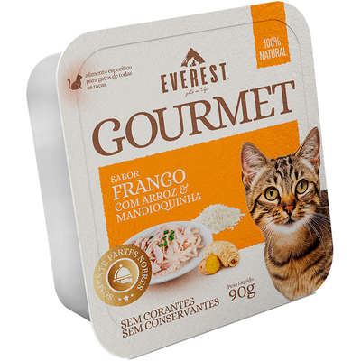 Ração Úmida Everest Gourmet Frango com Arroz e Mandioquinha para Gatos