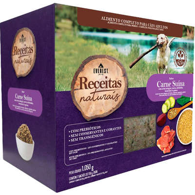 Alimento Natural Everest Receitas Naturais Carne Suína para Cães