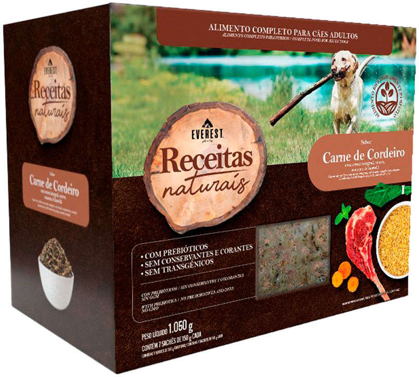 Alimento Natural Everest Receitas Naturais Carne de Cordeiro para Cães - 1050 g