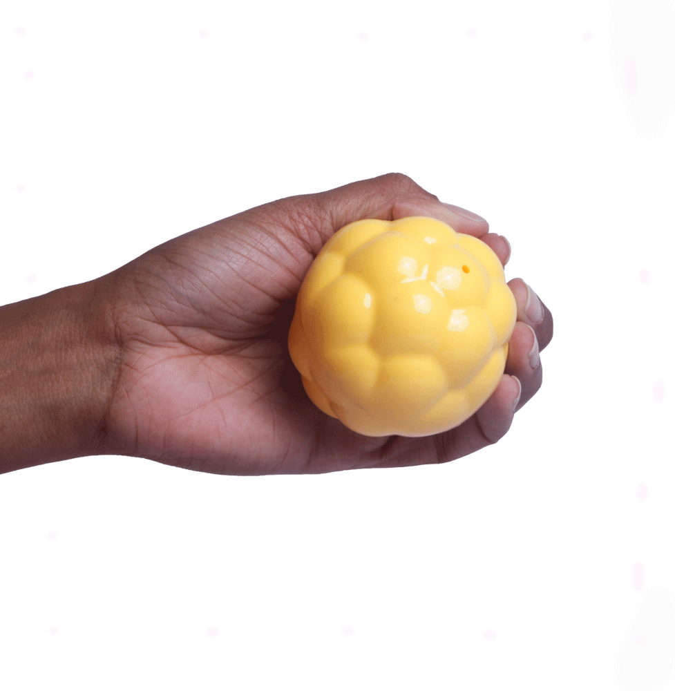 Bolinha Bolhas Kroco Amarelo para Cães - Tam. Único