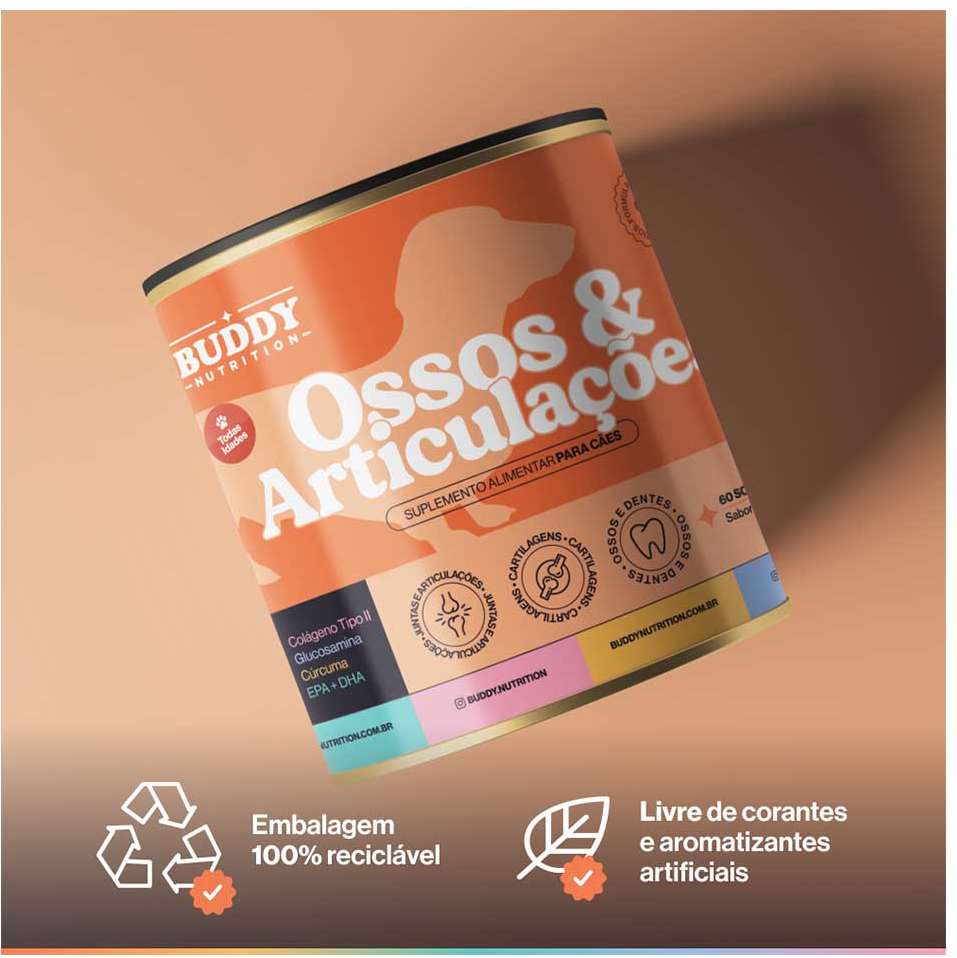 Suplemento Alimentar Buddy Nutrition Ossos & Articulações para Cães - 168 g