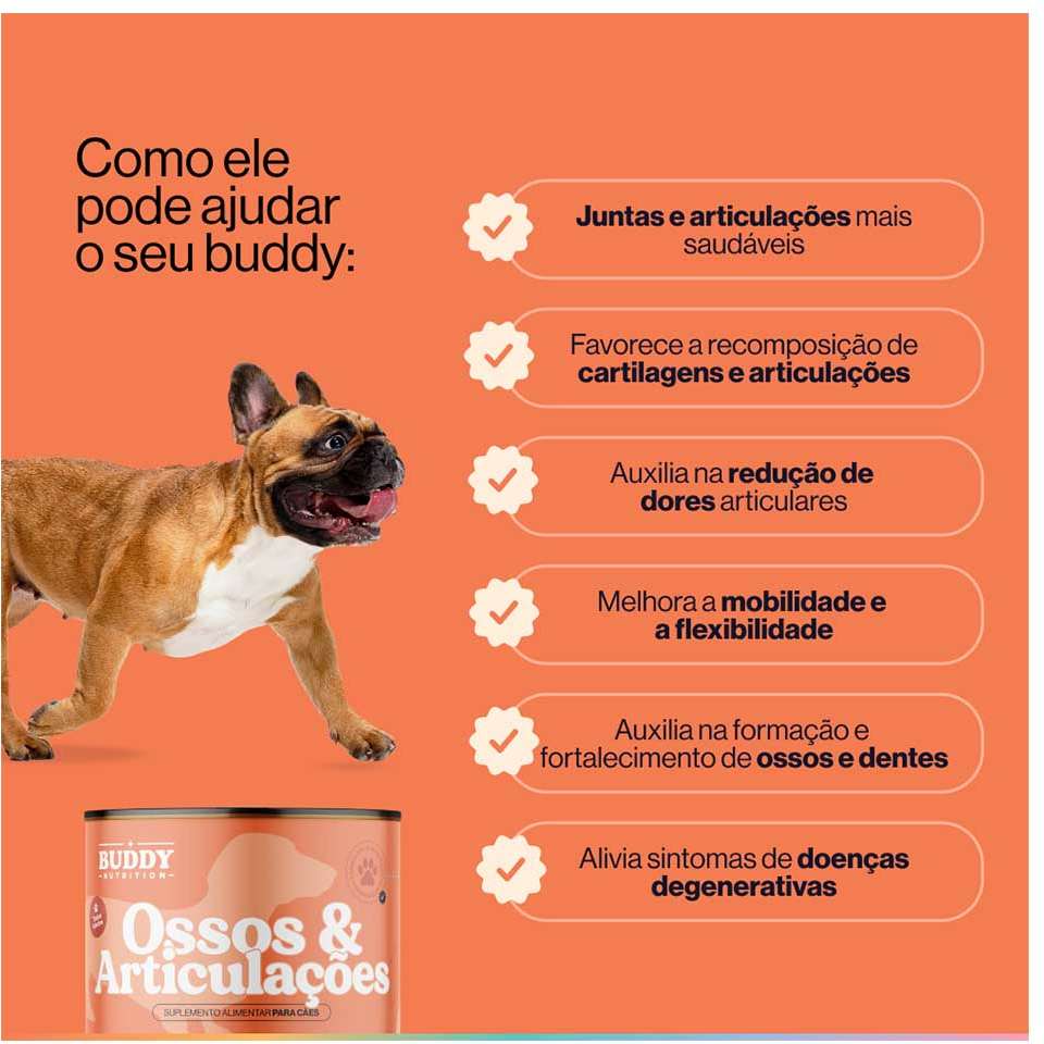 Suplemento Alimentar Buddy Nutrition Ossos & Articulações para Cães - 168 g